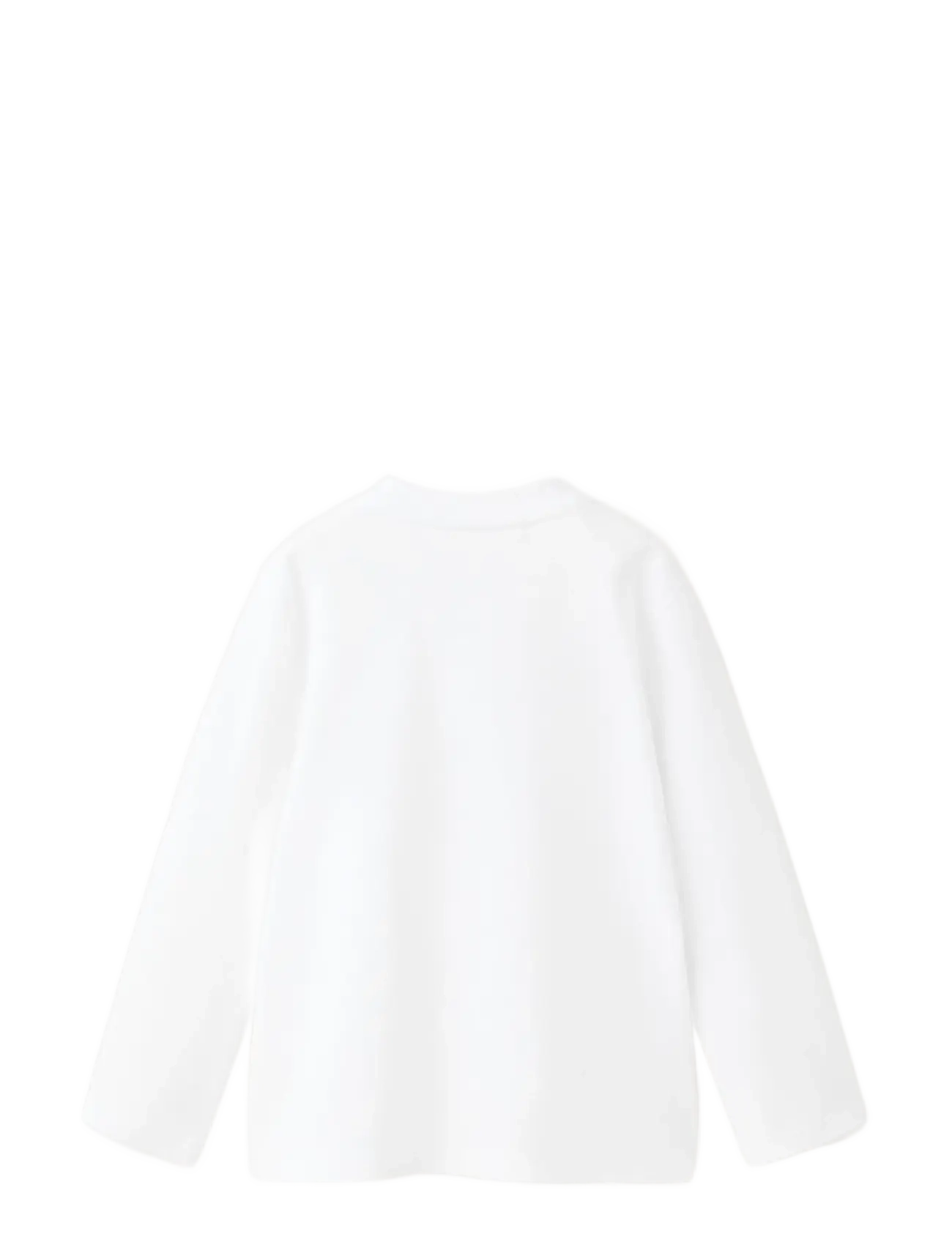 Mango - Buttoned cotton T-shirt - långärmade t-shirts - white - 1