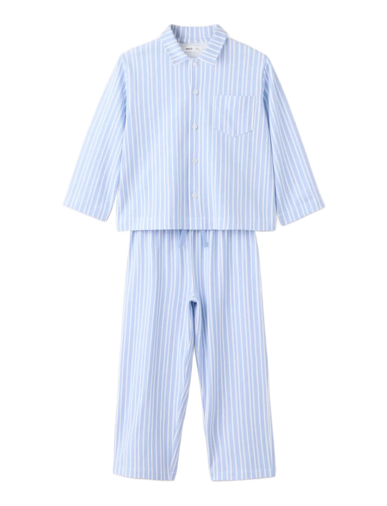 Mango Full cotton striped pyjama set - Pyjamassæt - LT-PASTEL BLUE / blue
