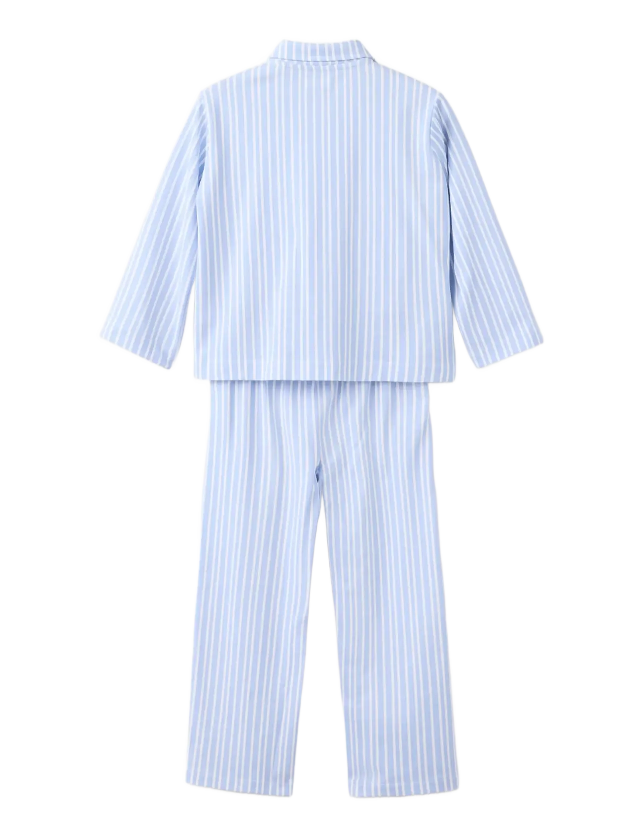 Mango - Full cotton striped pyjama set - pyjamassæt - lt-pastel blue - 1