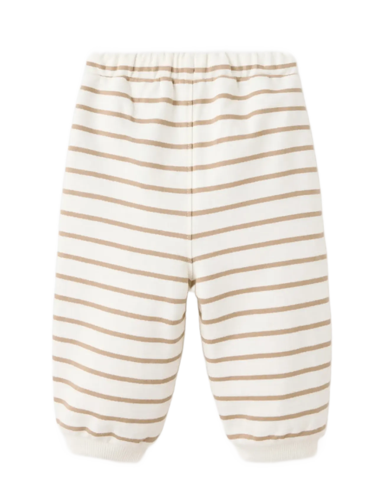 Mango - Stripy jogger trousers - mjukisbyxor - natural white - 1