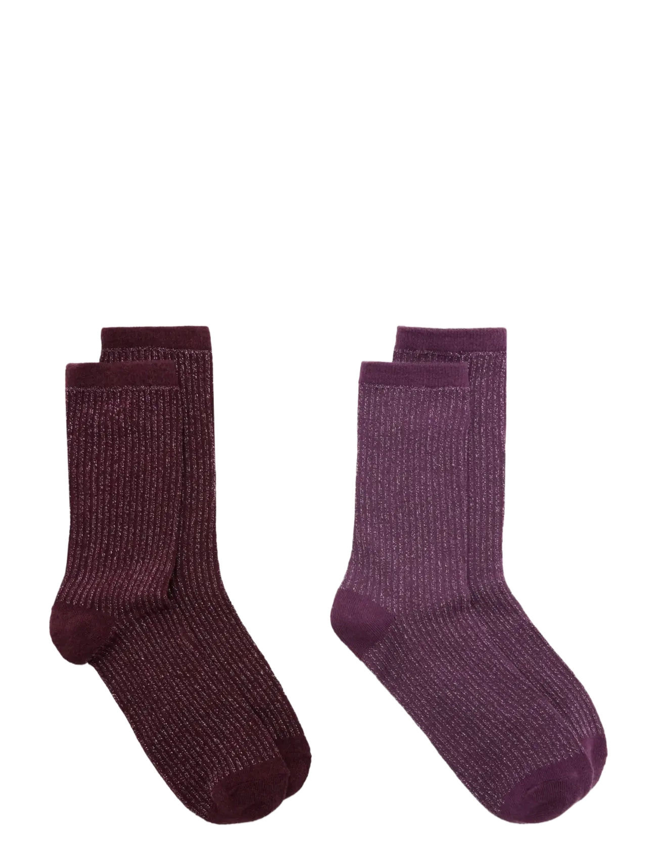 Mango Pack of 2 lurex socks - Strømper & Strømpebukser - LT-PASTEL PINK / purple