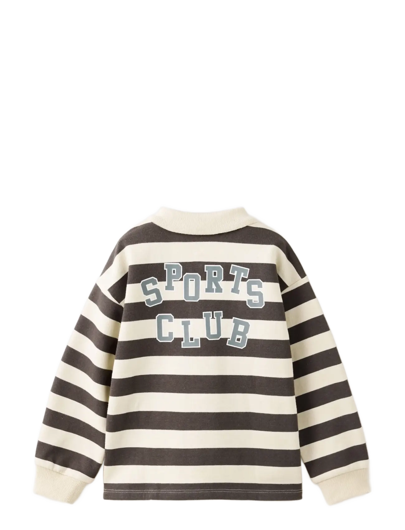 Mango - Striped polo sweatshirt - langærmede poloer - dark brown - 1