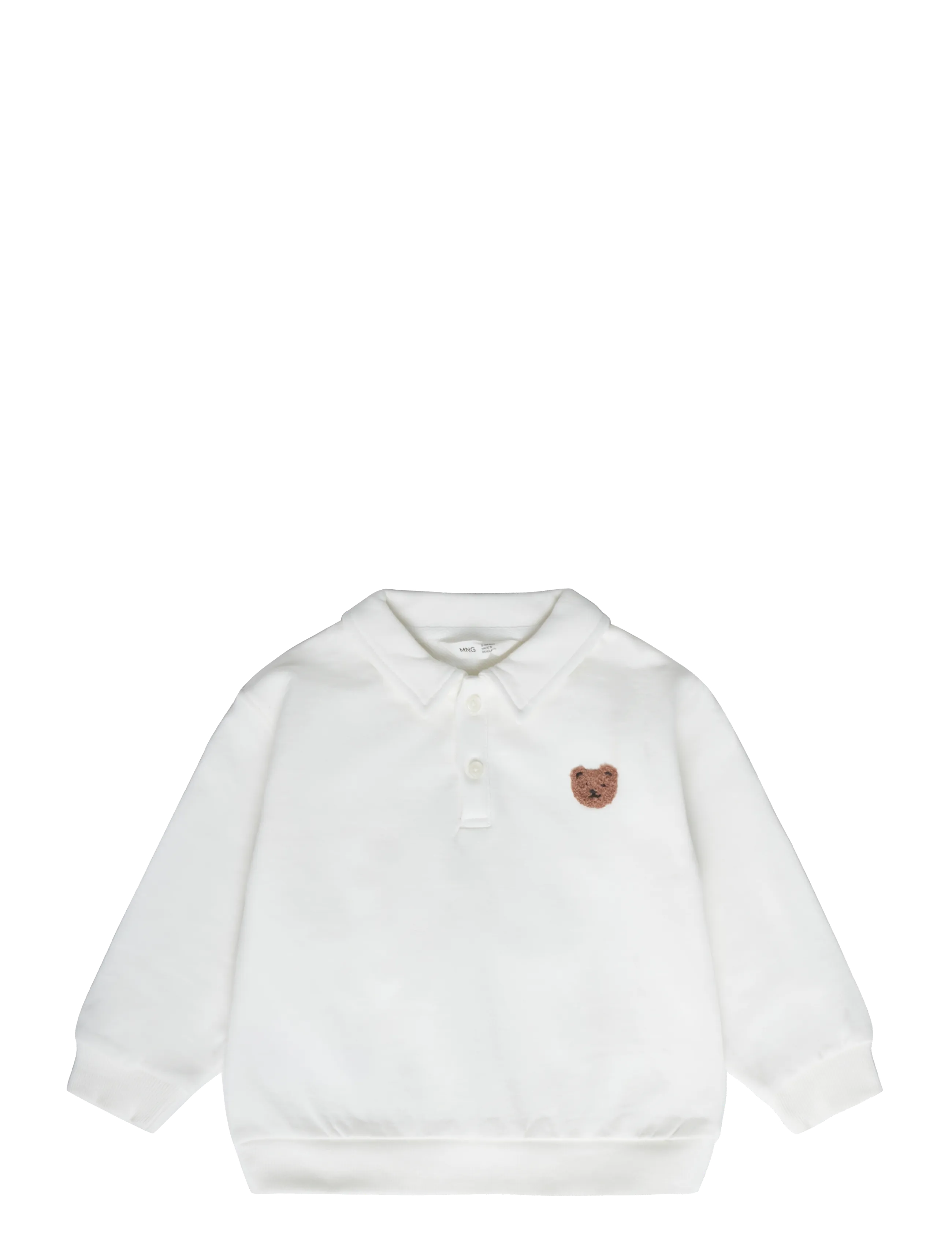 Mango Relaxed-fit polo sweatshirt - Pikéer - WHITE / white