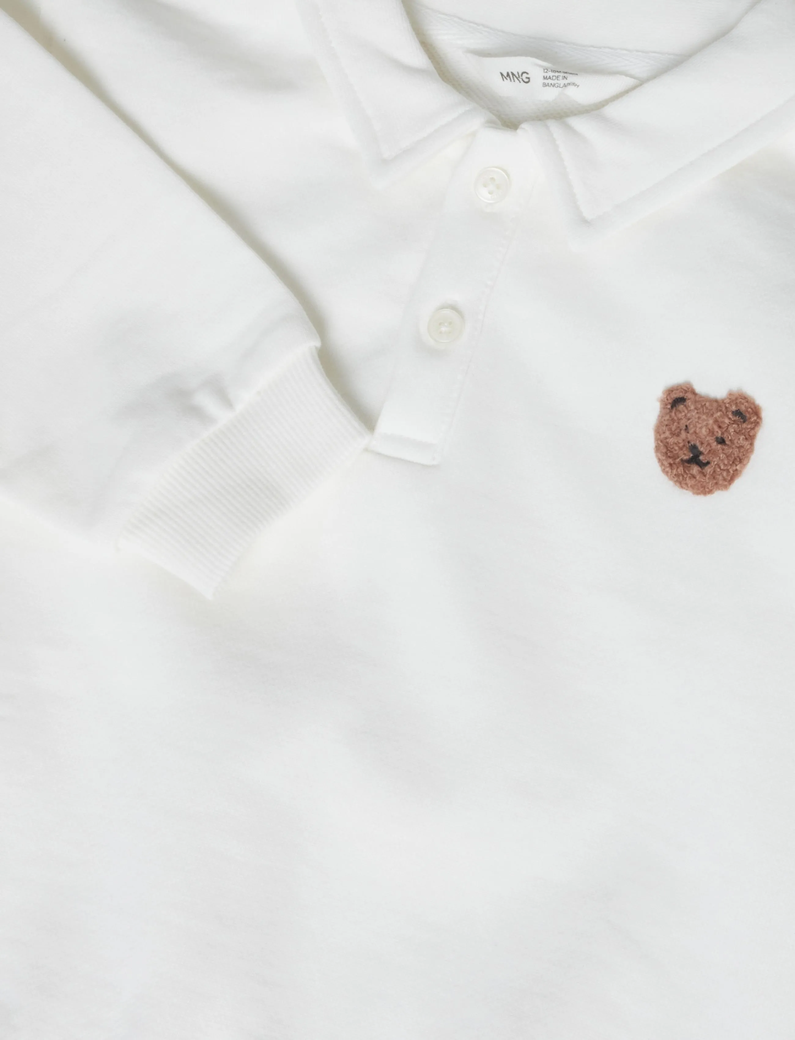 Mango - Relaxed-fit polo sweatshirt - långärmade pikéer - white - 2