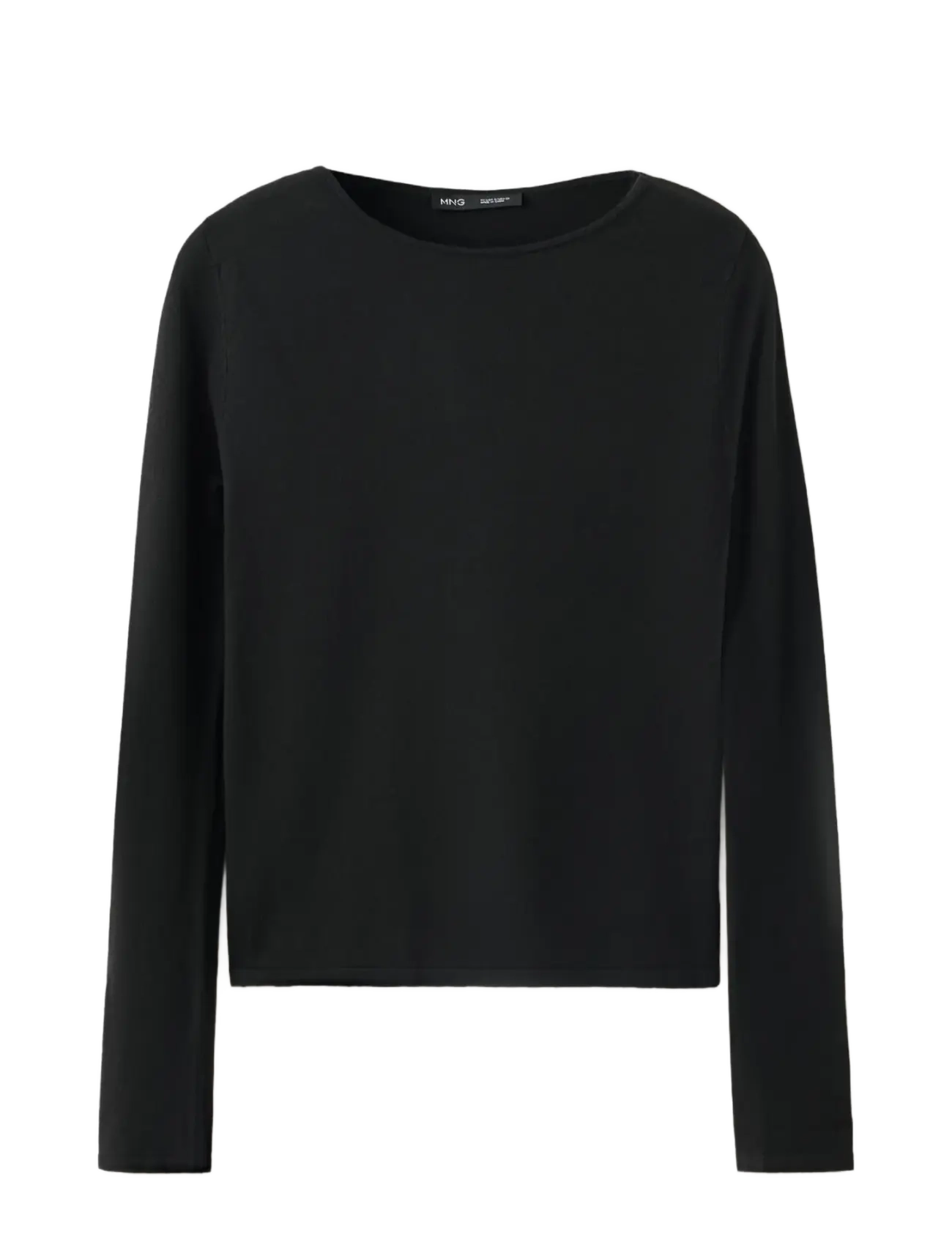 Mango Fitted boat neck jumper - Hverdags stil - BLACK / black