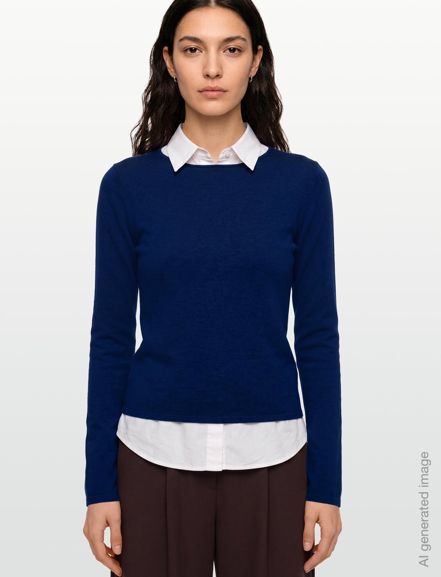 Mango - Fitted boat neck jumper - striktrøjer - bright blue - 3
