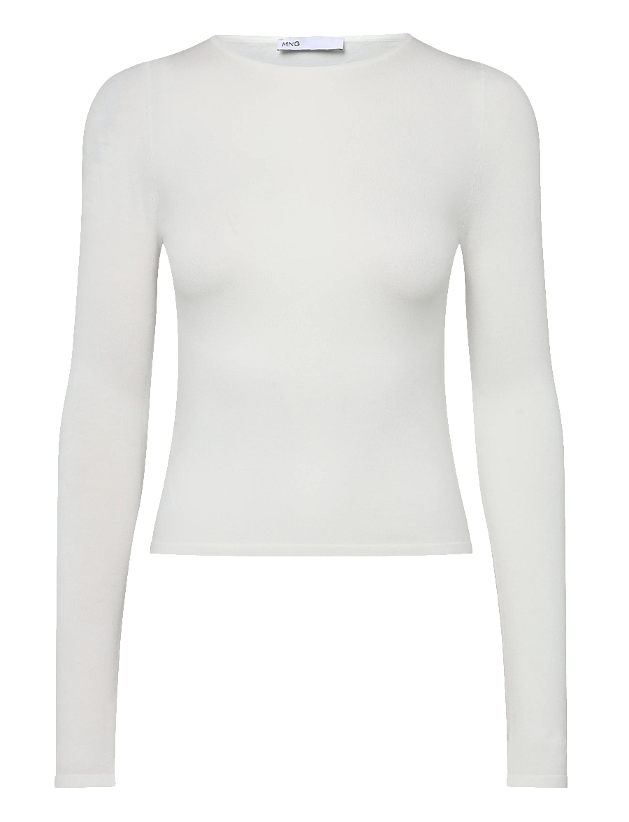 Mango - Fitted boat neck jumper - striktrøjer - light beige - 1