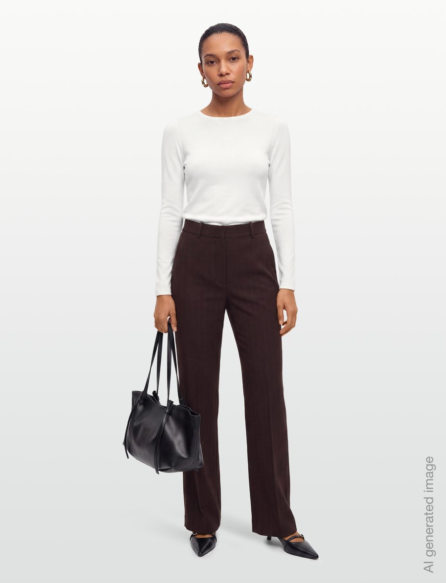 Mango - Fitted boat neck jumper - striktrøjer - light beige - 0