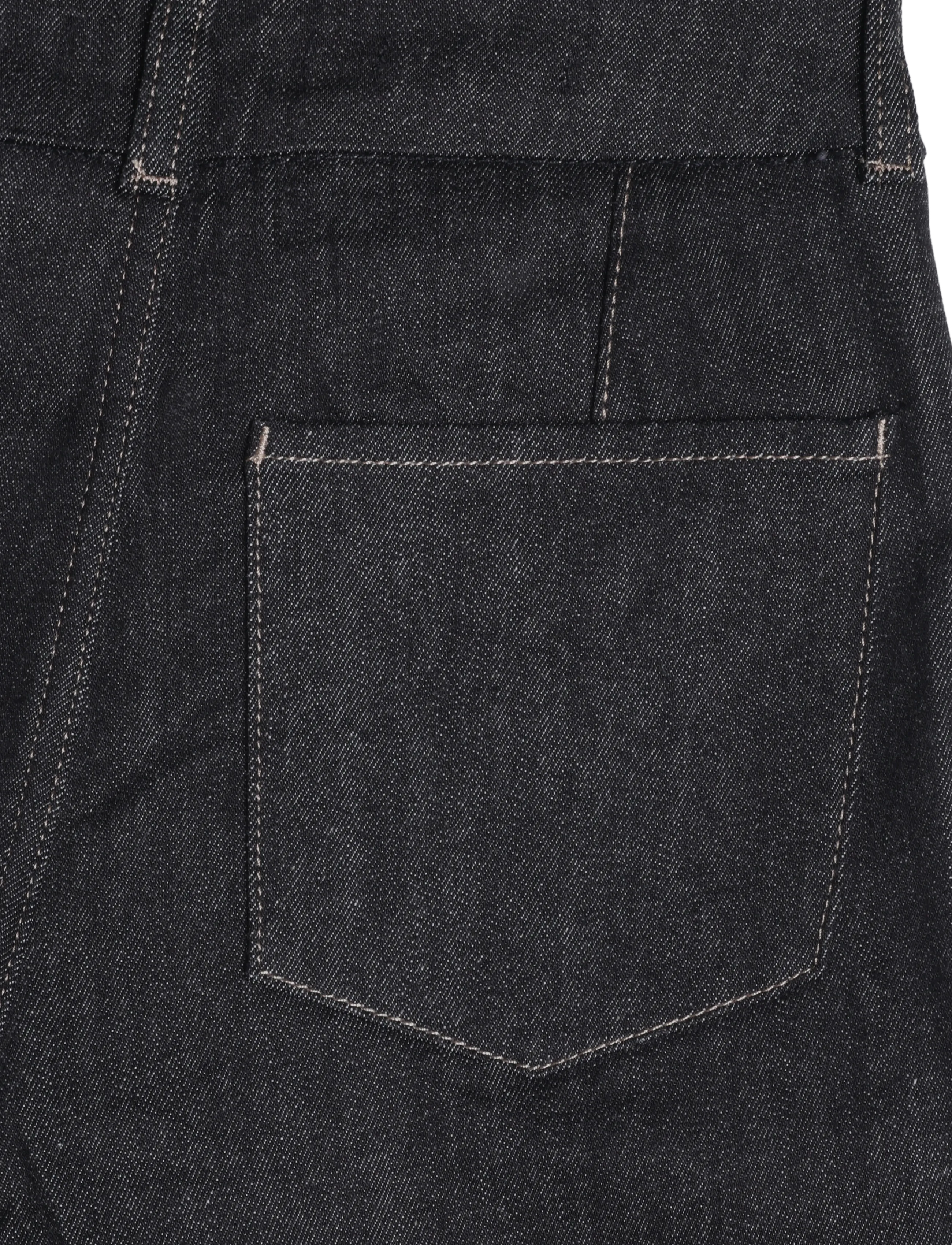 Mango - High-waisted wide leg jeans with stitching - black - 3