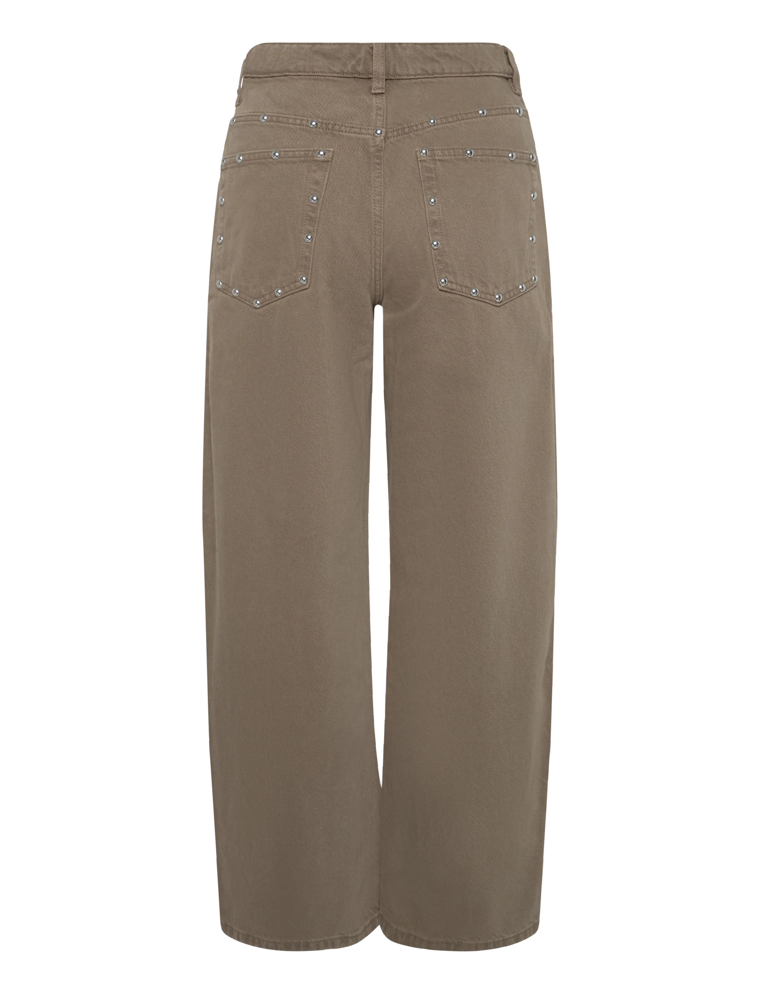 Mango - Balloon jeans with studs - barrel jeans - beige - khaki - 1