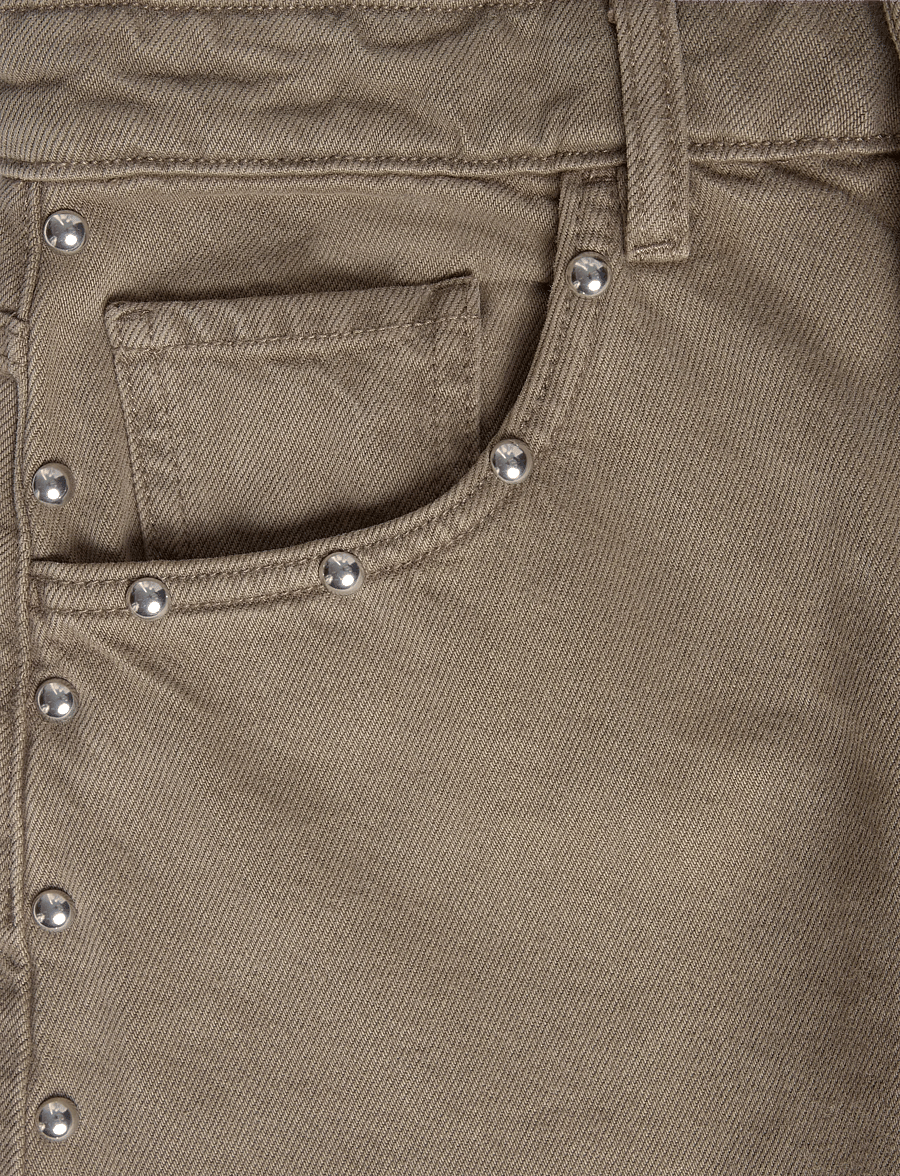 Mango - Balloon jeans with studs - barrel jeans - beige - khaki - 2