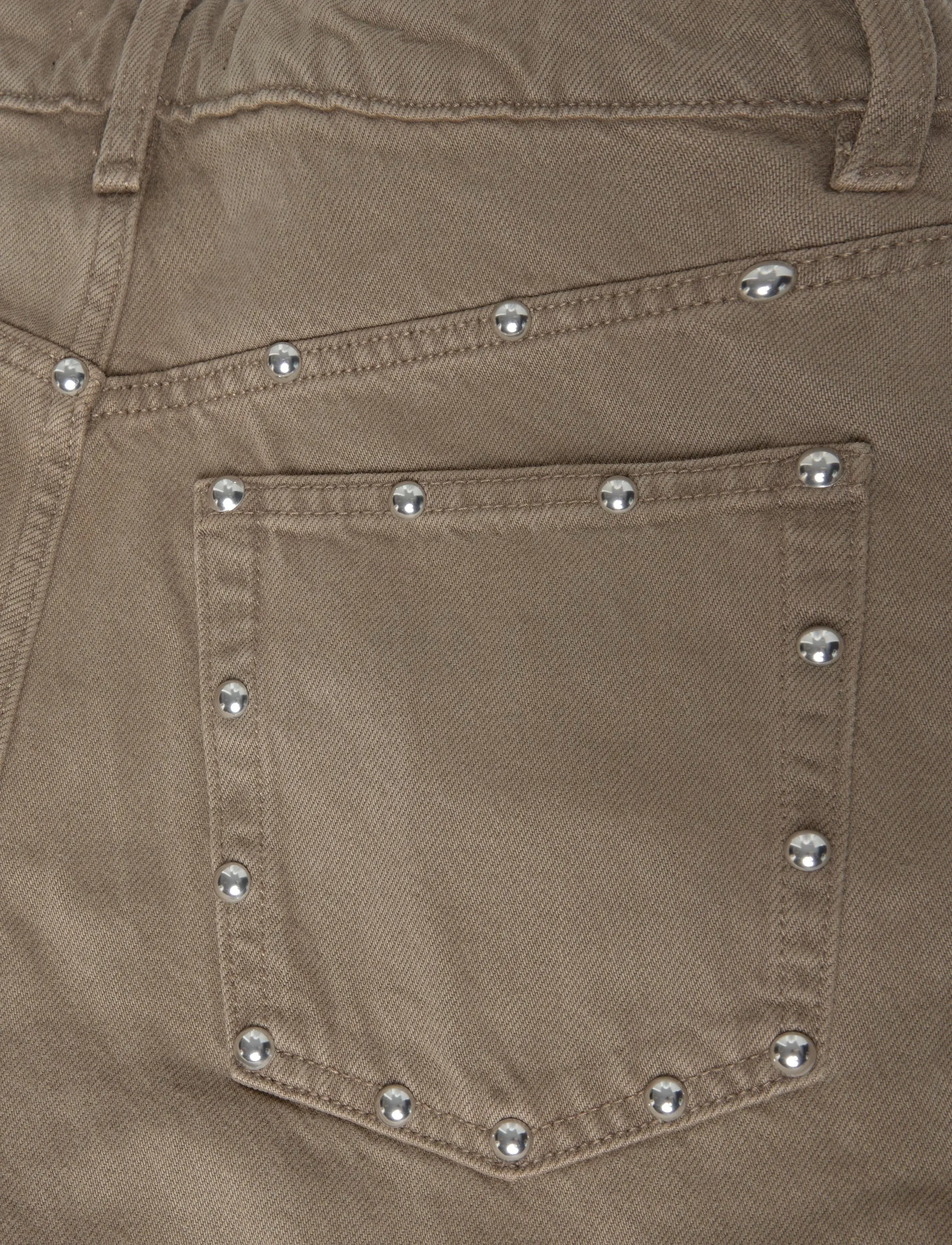 Mango - Balloon jeans with studs - barrel jeans - beige - khaki - 4