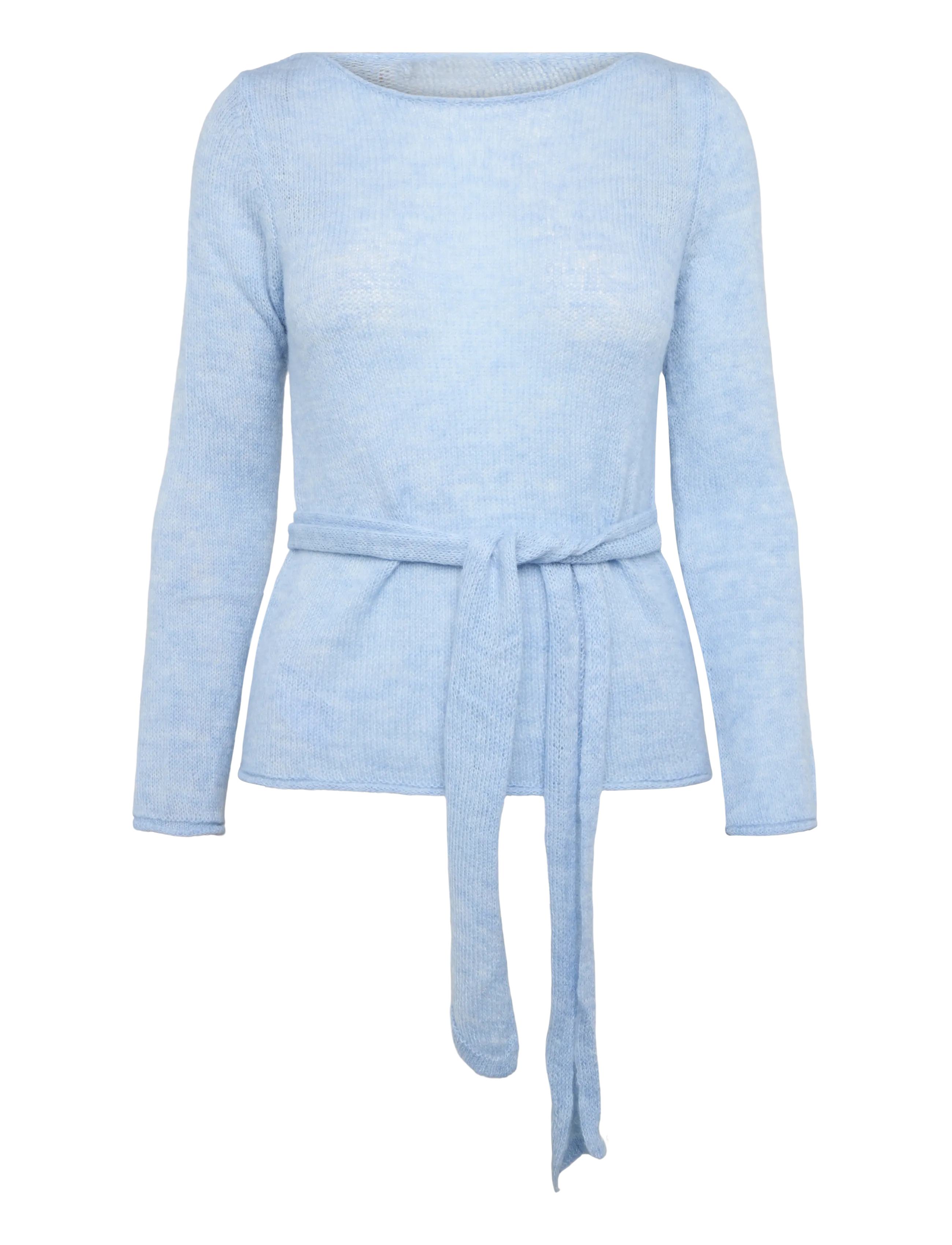 Mango Boat neck jersey with scarf detail - Streetstyle - LT-PASTEL BLUE / blue