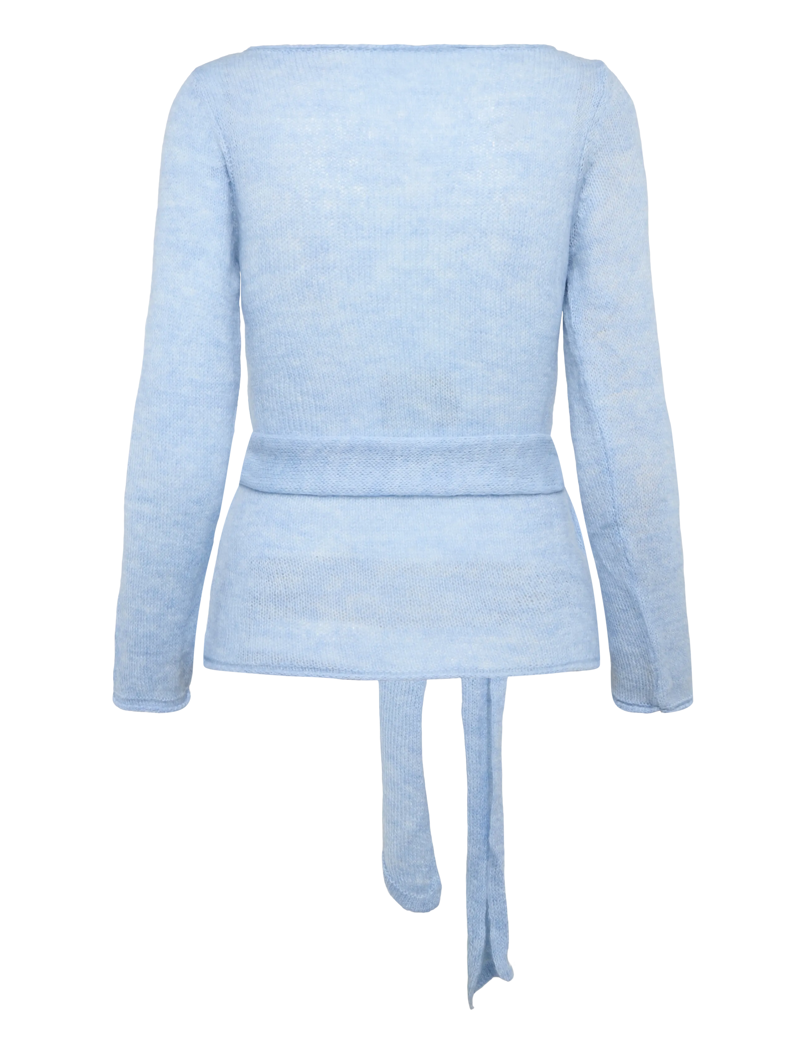 Mango - Boat neck jersey with scarf detail - striktrøjer - lt-pastel blue - 1