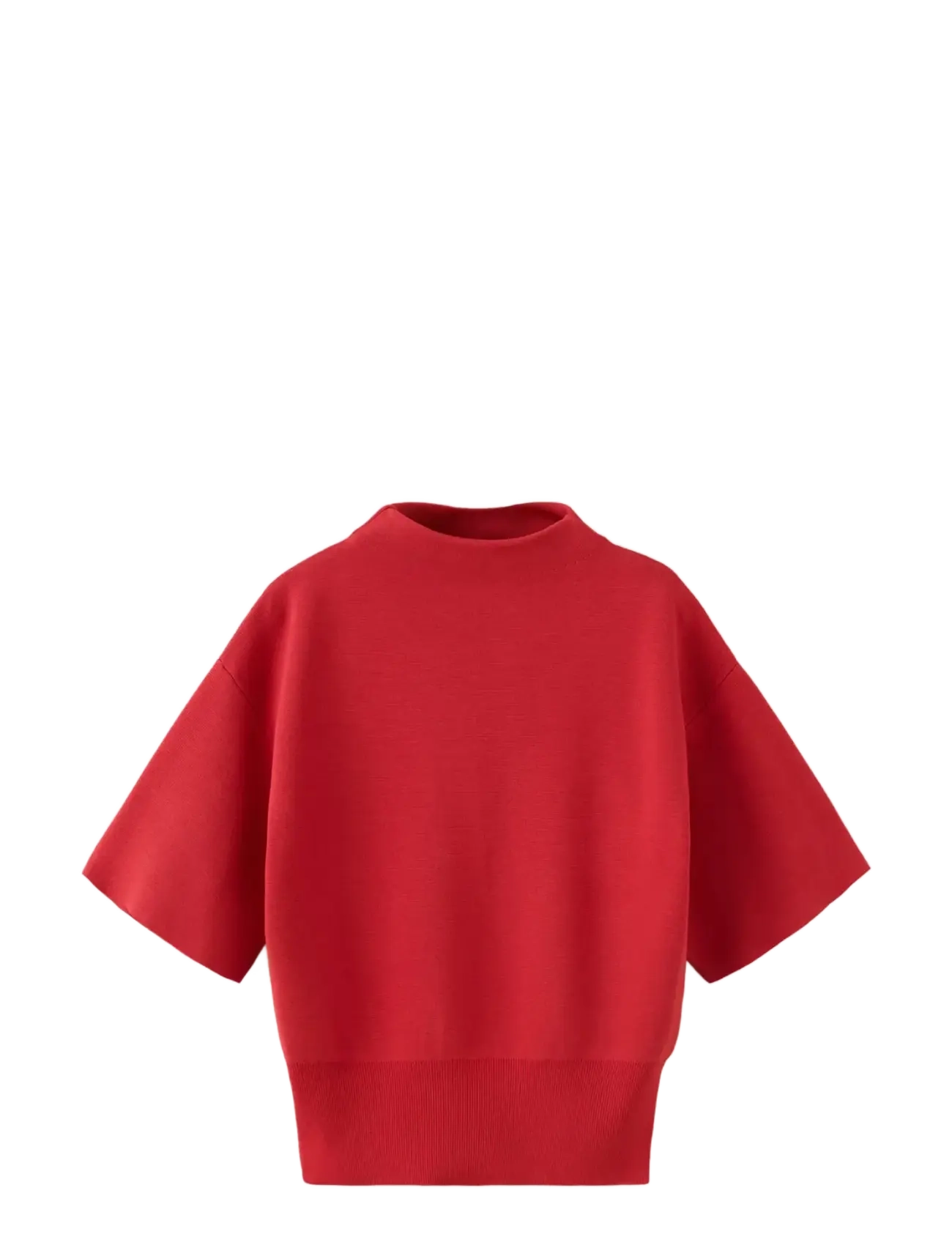 Mango Fine-knit roll-neck jumper - Tøj - BRIGHT RED / red