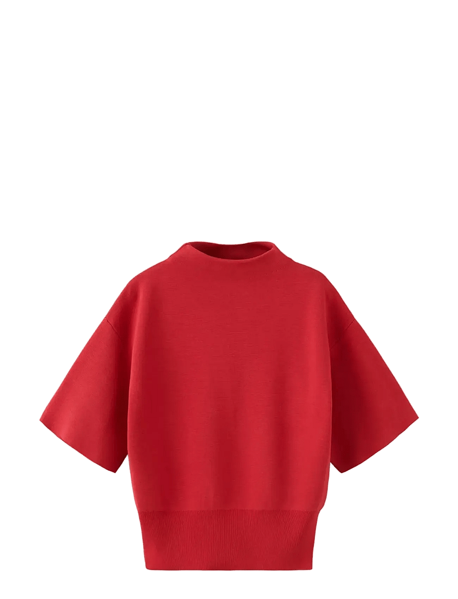 Mango - Fine-knit roll-neck jumper - striktrøjer - bright red - 1