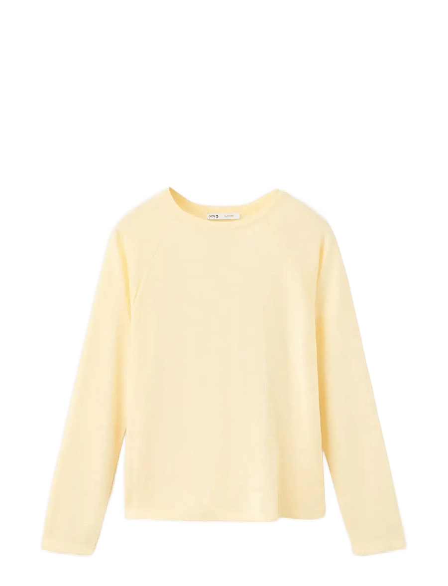 Mango - Knitted jumper with tie back detail - striktrøjer - yellow - 1