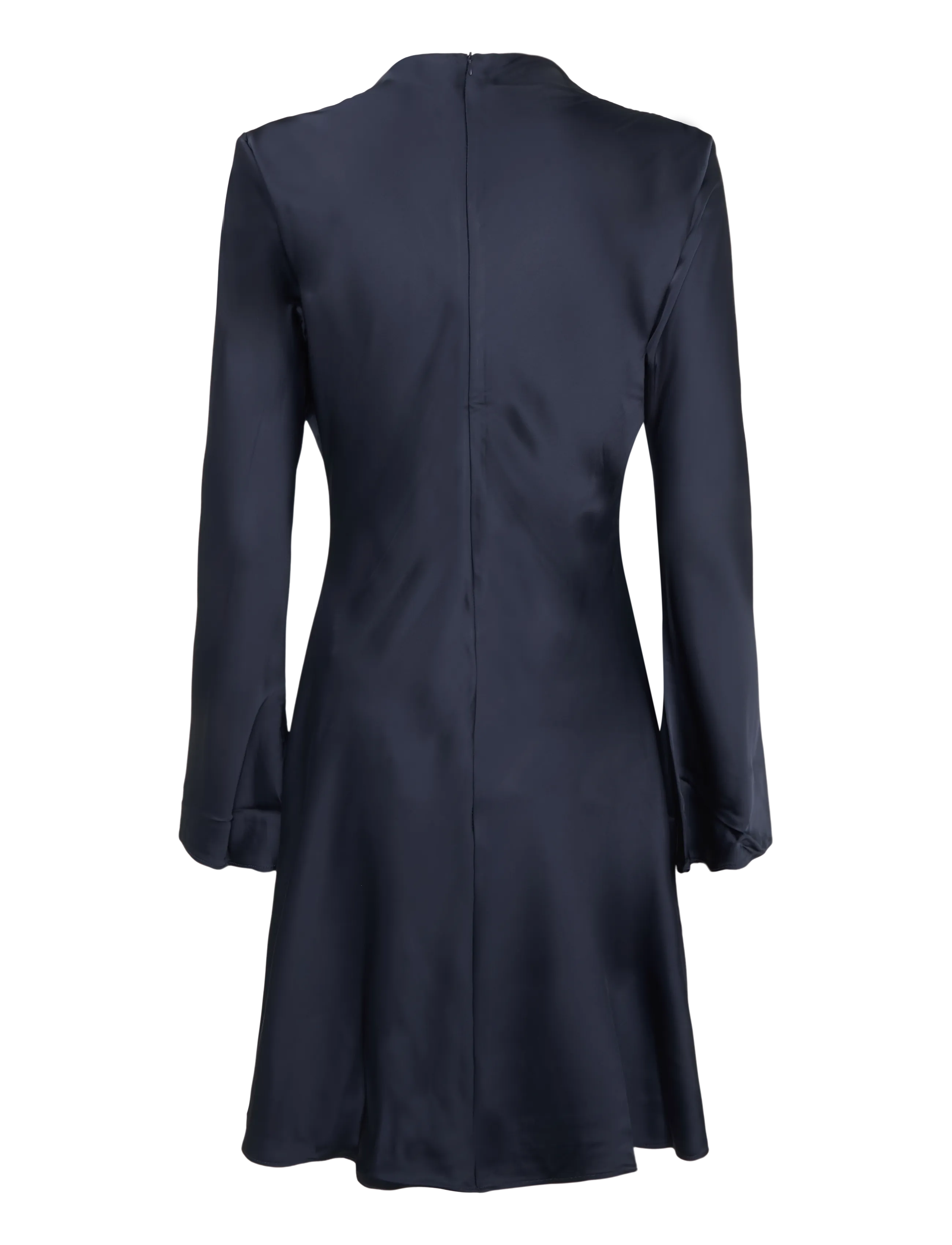Mango - Satin draped dress - cocktailkjoler - navy - 1