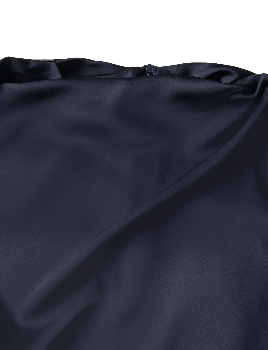 Mango - Satin draped dress - cocktailkjoler - navy - 2