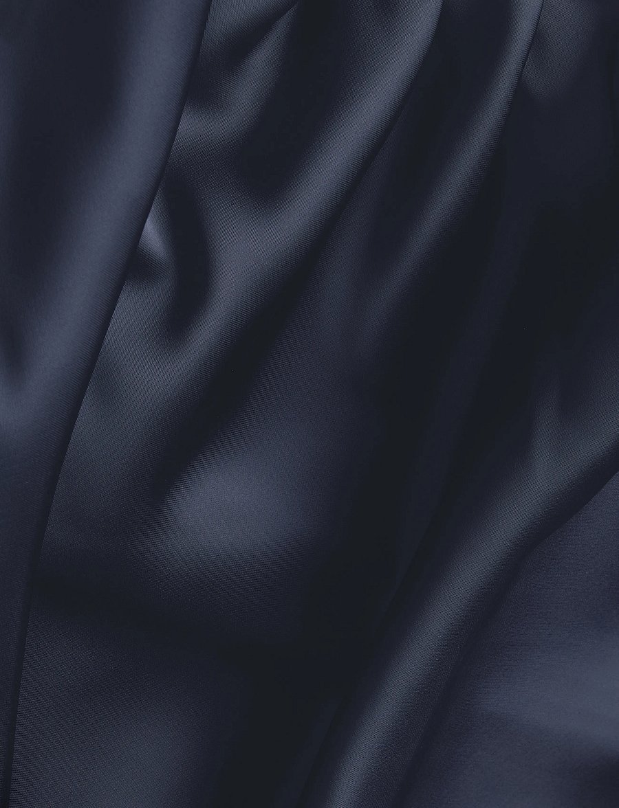 Mango - Satin draped dress - cocktailkjoler - navy - 3