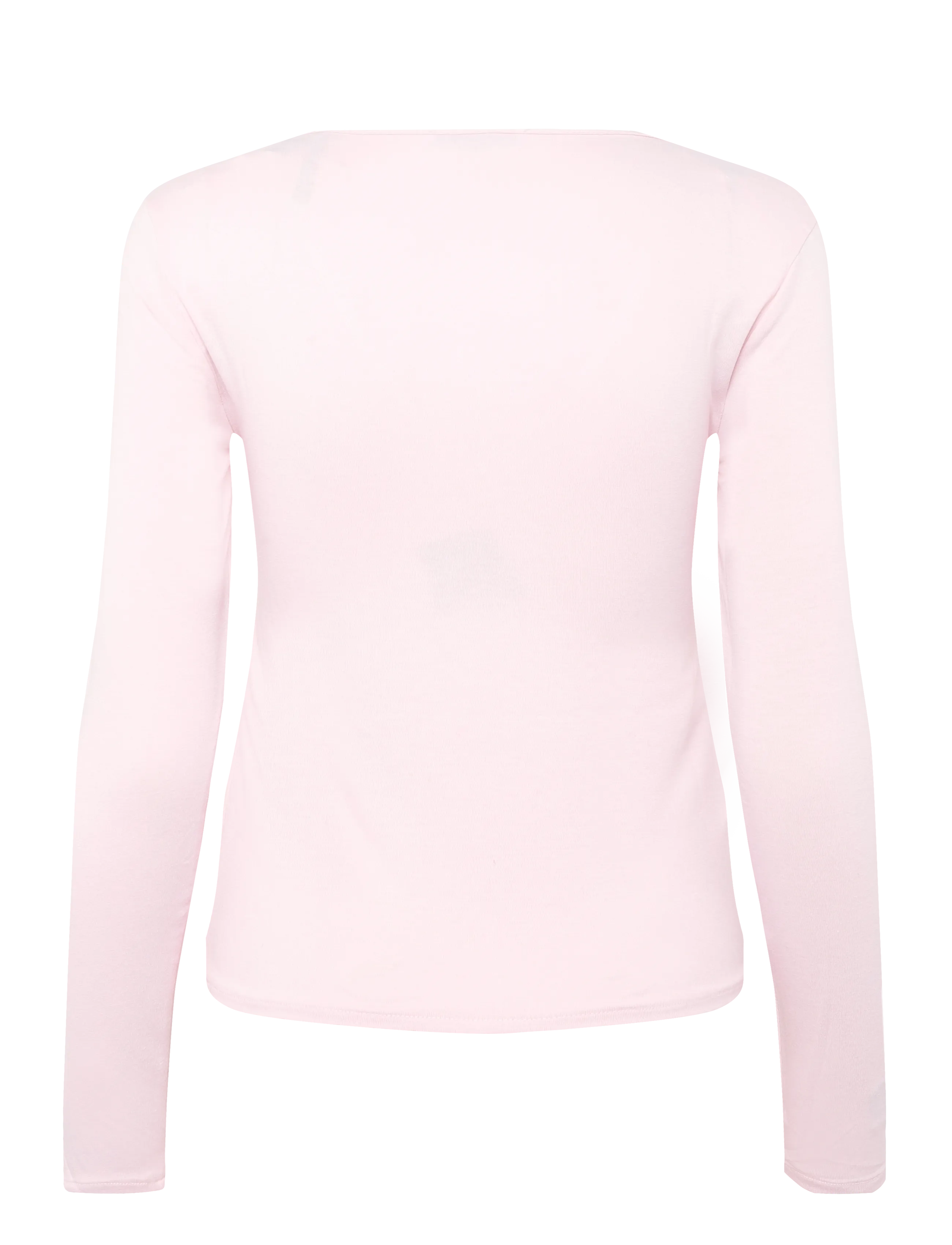 Mango - Fitted V-neck T-shirt - pink - 1