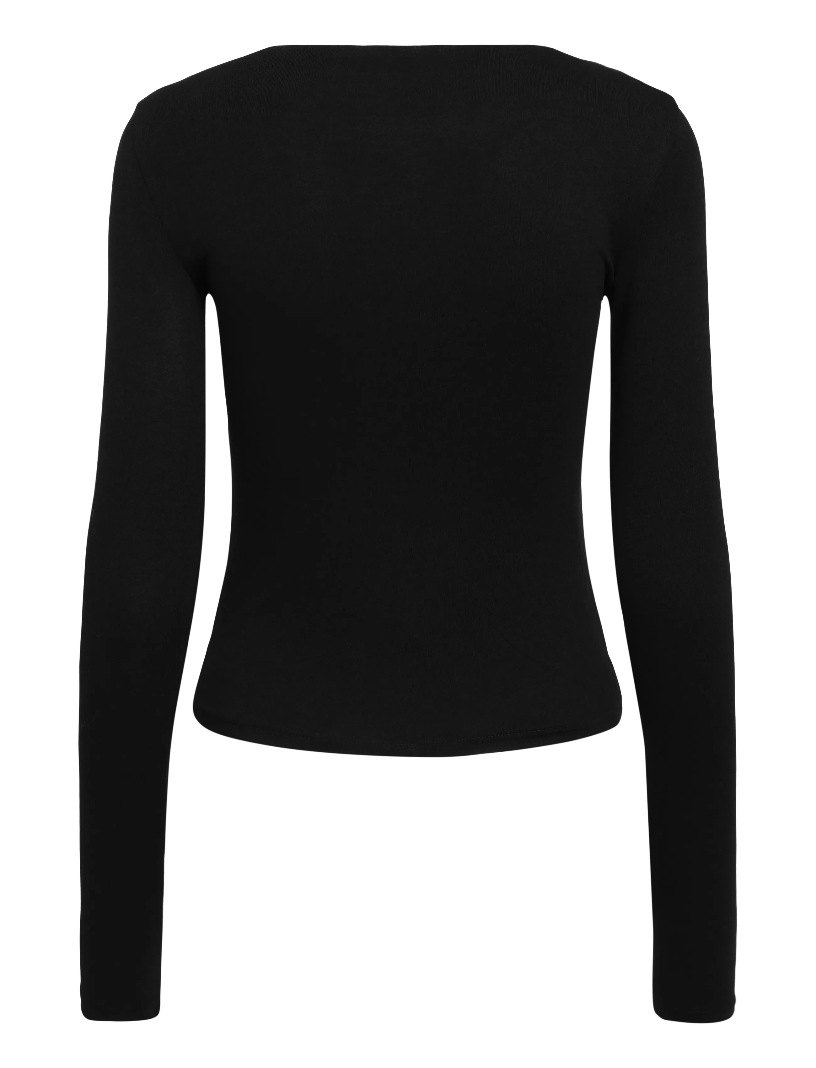 Mango - Boat-neck fitted t-shirt - striktrøjer - black - 2