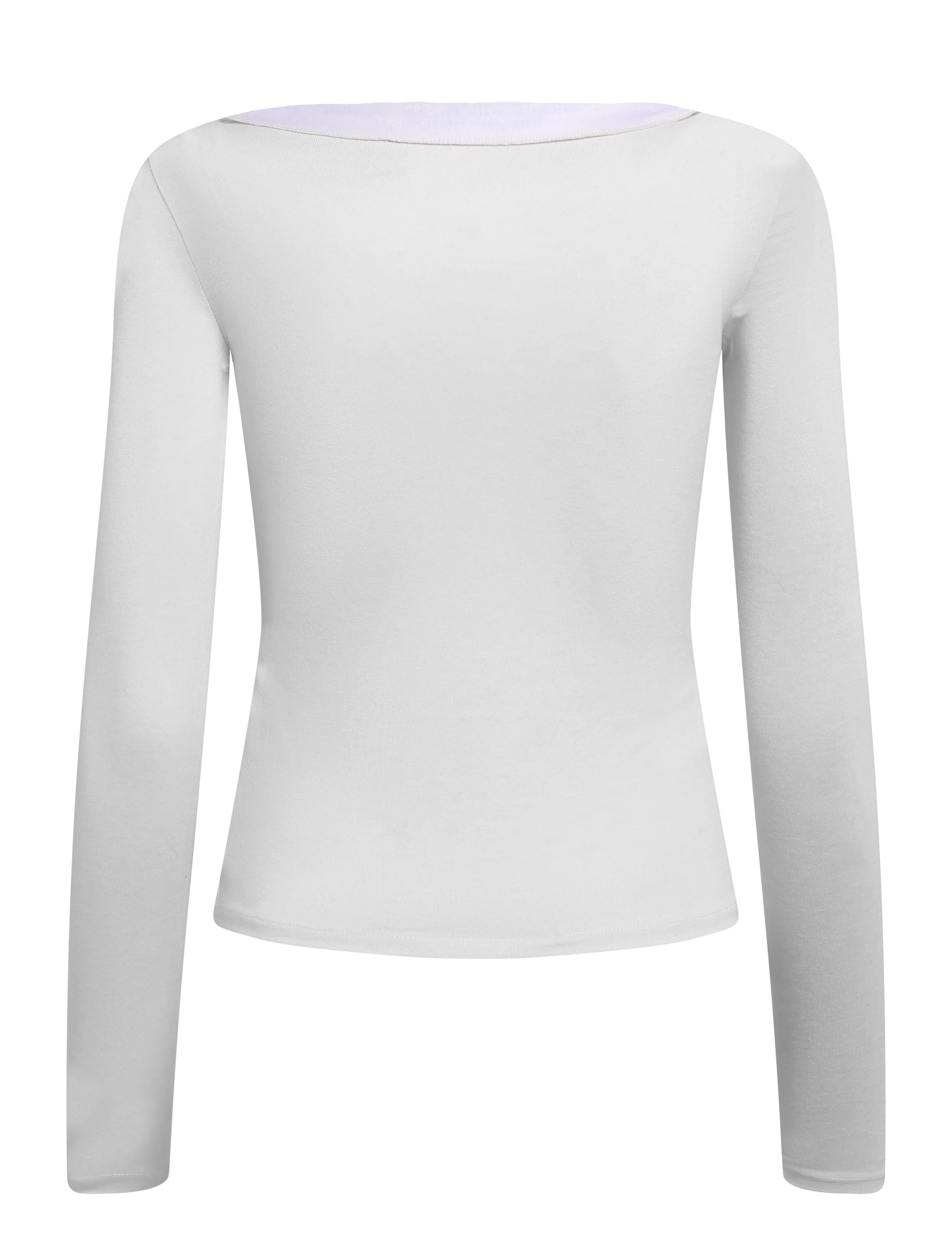 Mango - Boat-neck fitted t-shirt - striktrøjer - natural white - 1