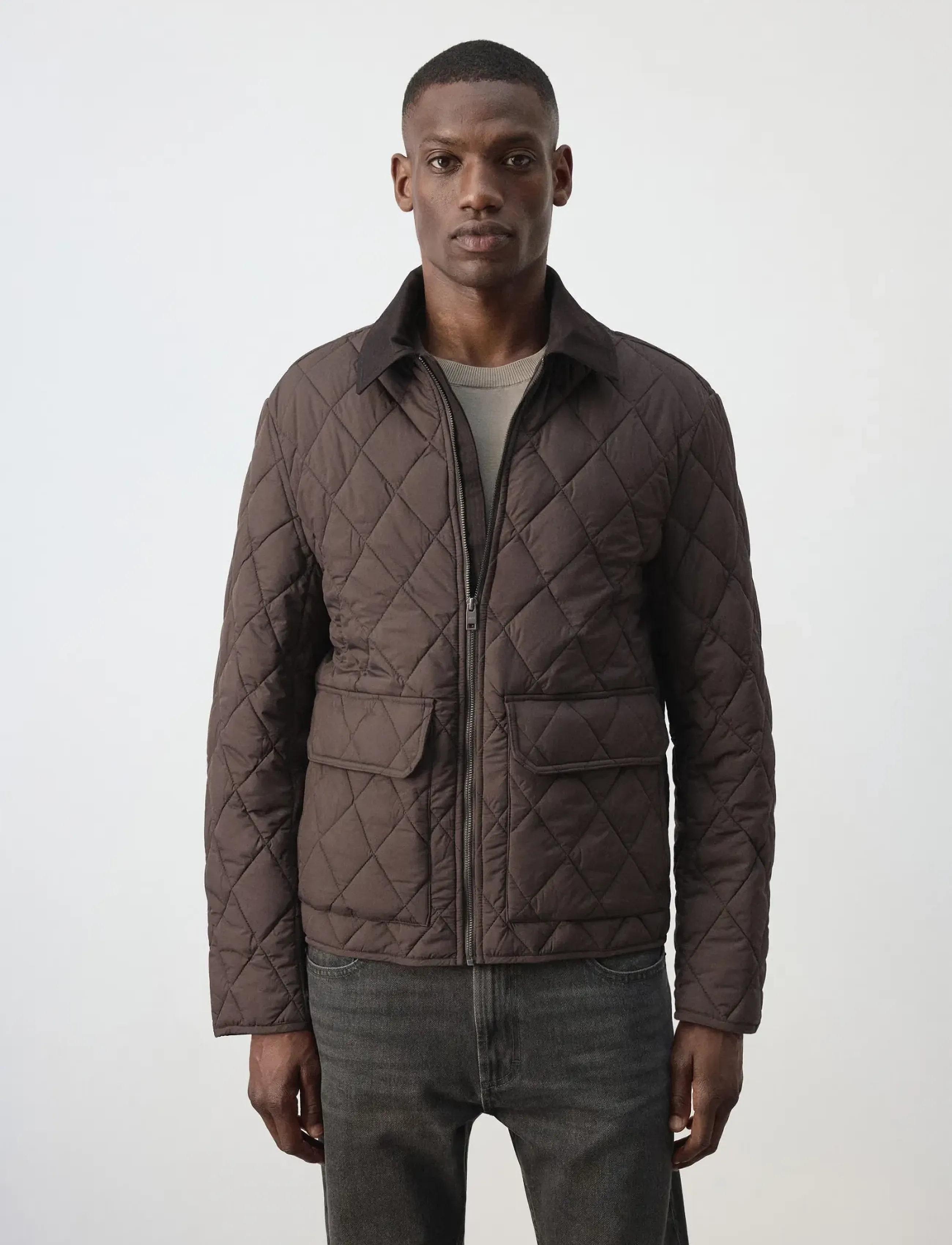 Mango Quilted water repellent jacket - Mango - BROWN / brown