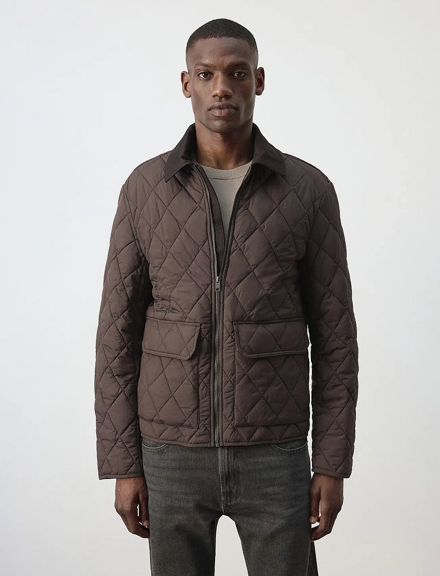 Mango - Quilted water repellent jacket - efterårsjakker - brown - 0