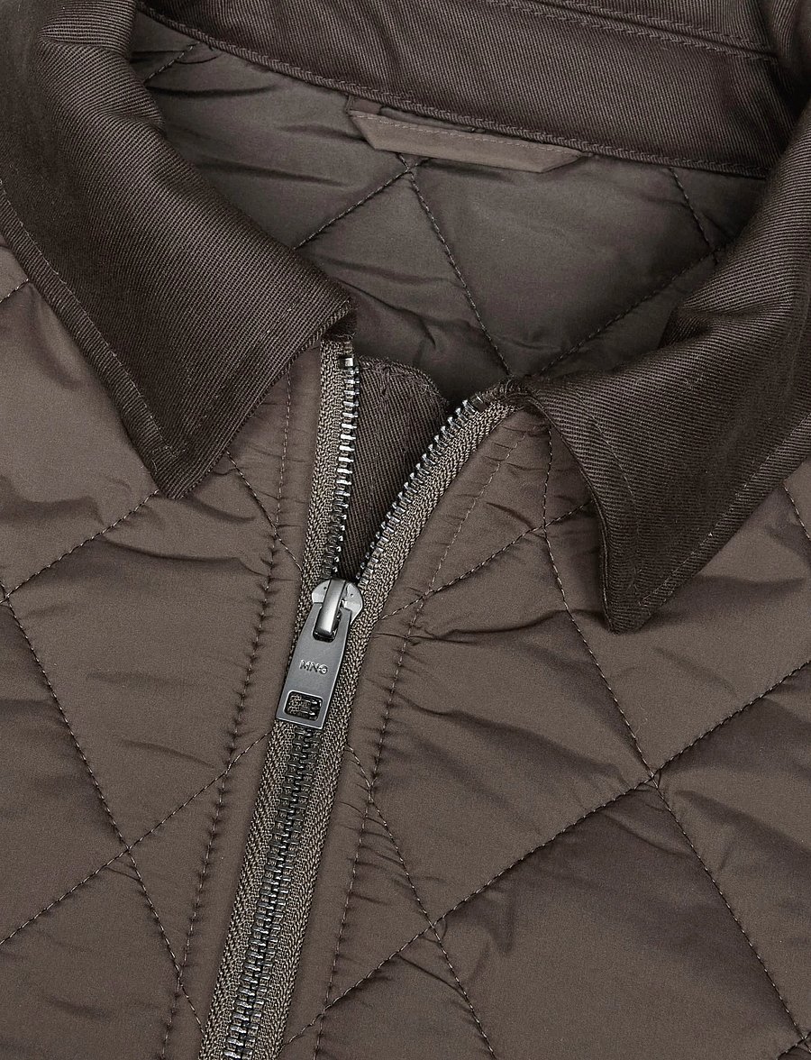 Mango - Quilted water repellent jacket - höstjackor - brown - 4