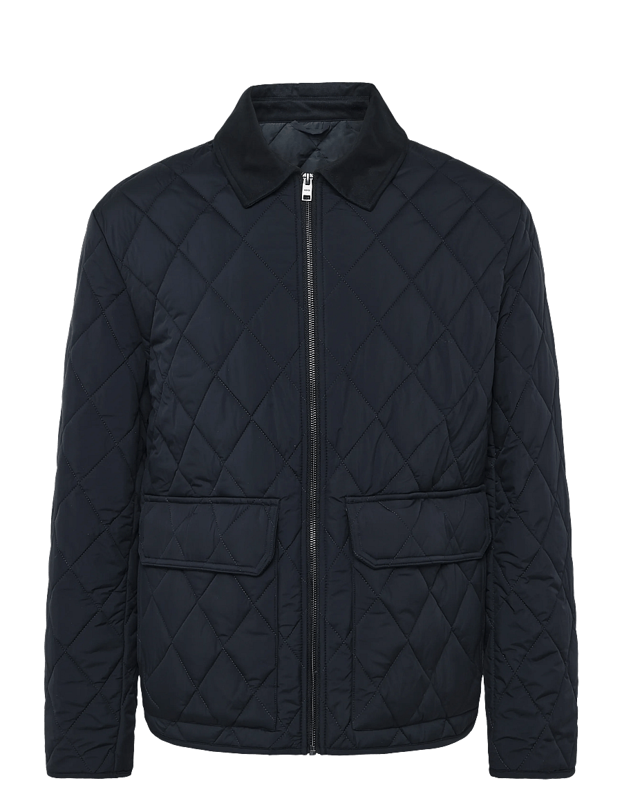 Mango - Quilted water repellent jacket - höstjackor - dark blue - 1