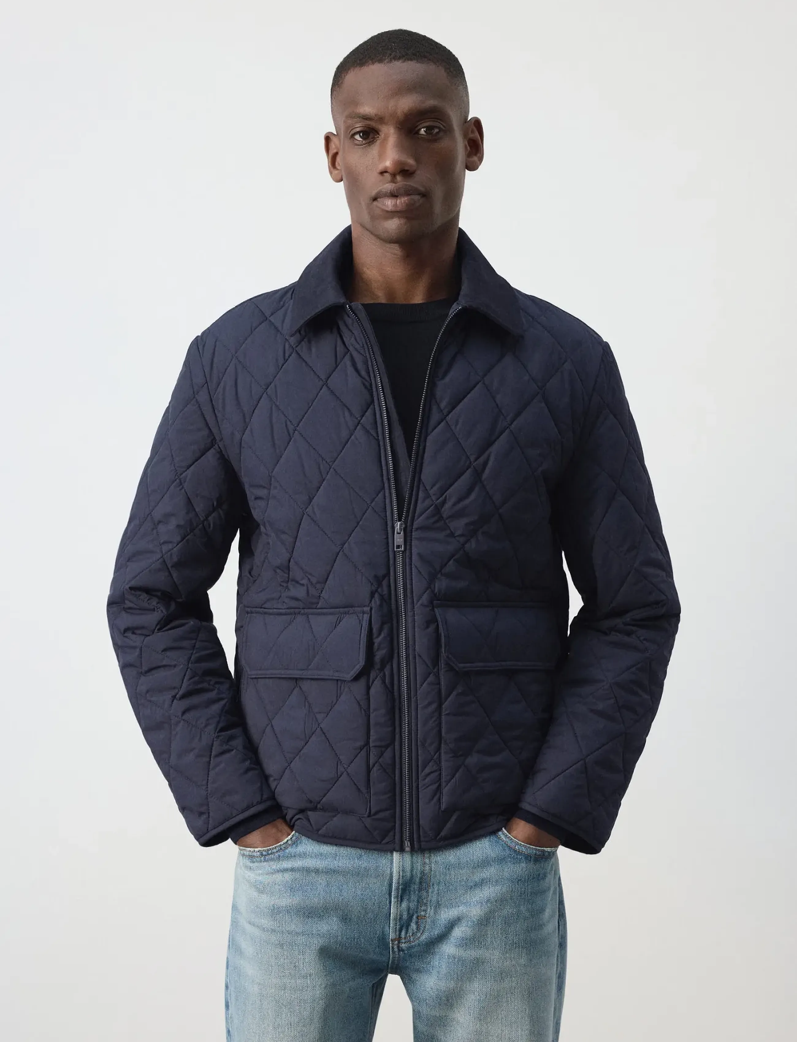 Mango Quilted water repellent jacket - Mango - DARK BLUE / navy