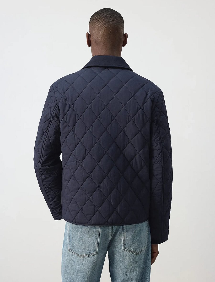 Mango - Quilted water repellent jacket - höstjackor - dark blue - 3