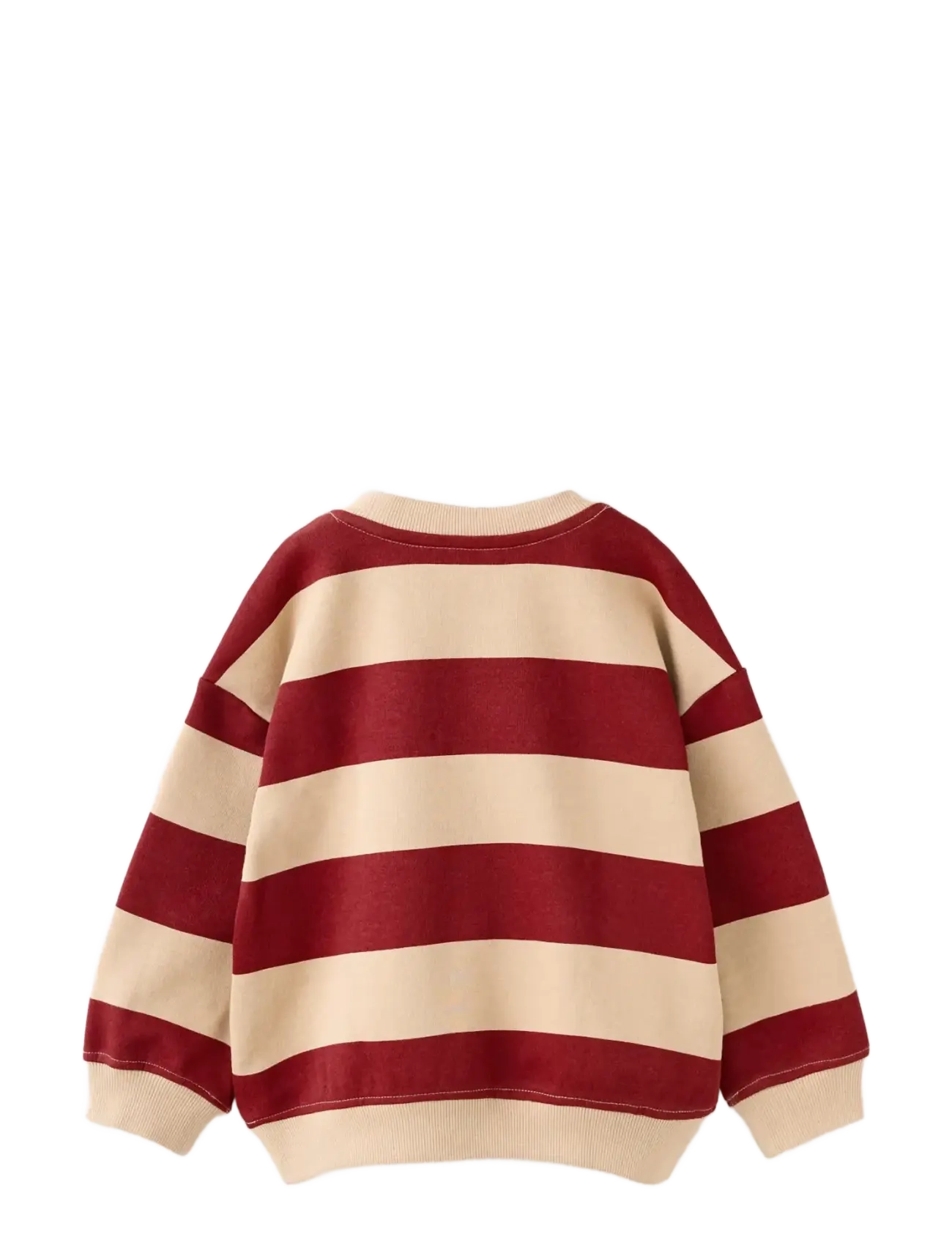 Mango - Striped sweatshirt with embroidered patch - medium brown - 1