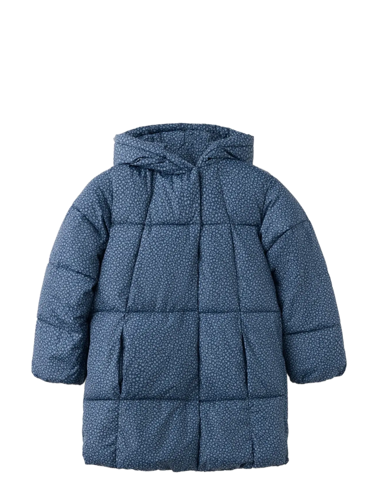Mango Quilted floral anorak - Vinterjackor - DARK BLUE / navy