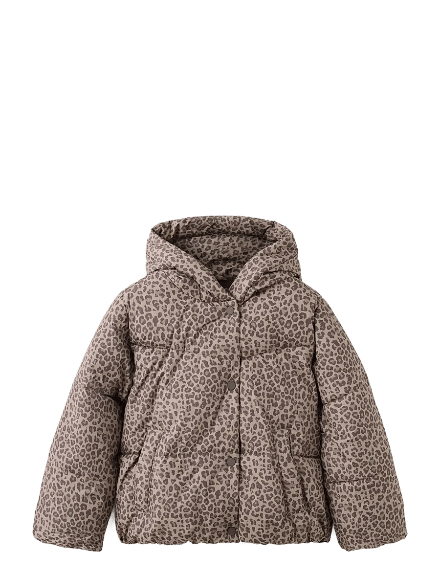 Mango - Leopard print padded anorak - anoraker - brown - 0