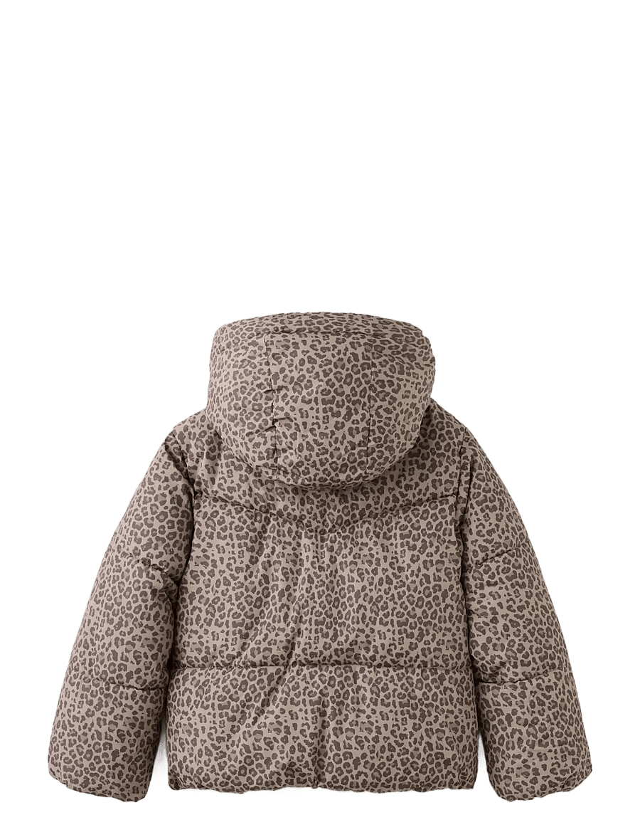 Mango - Leopard print padded anorak - anoraker - brown - 1