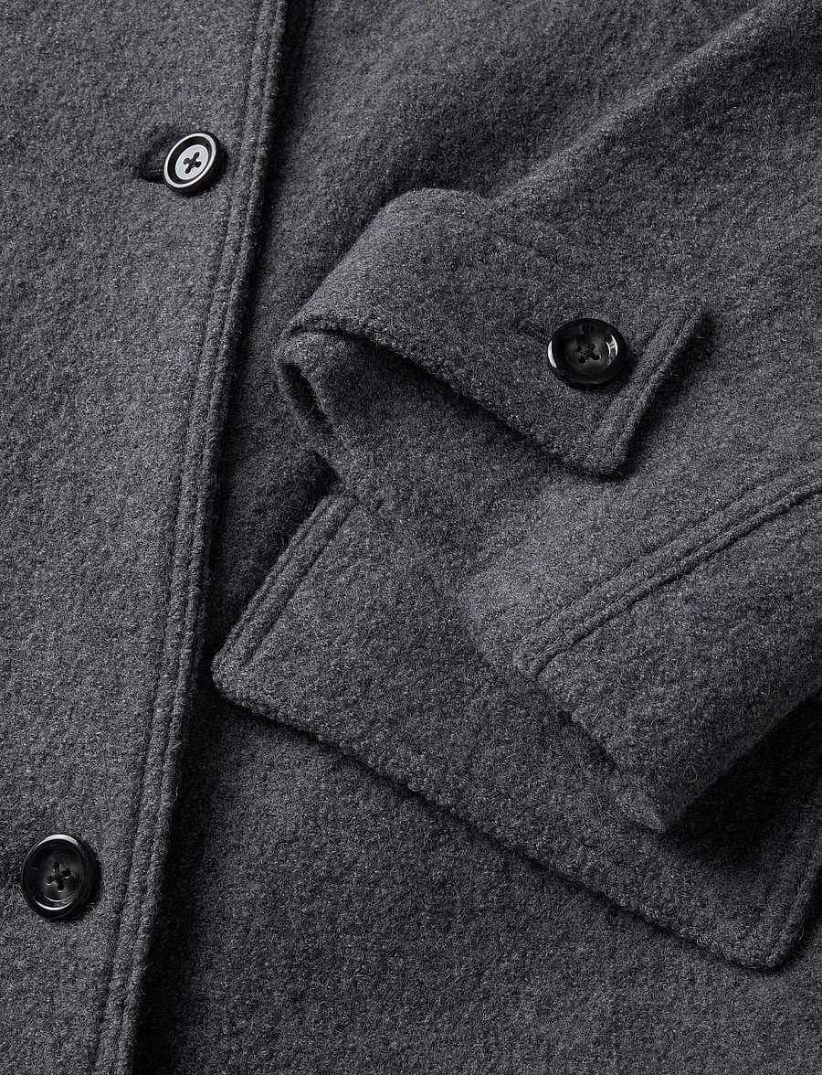 Mango - 100% wool funnel-neck coat - vinterjakker - grey - 3