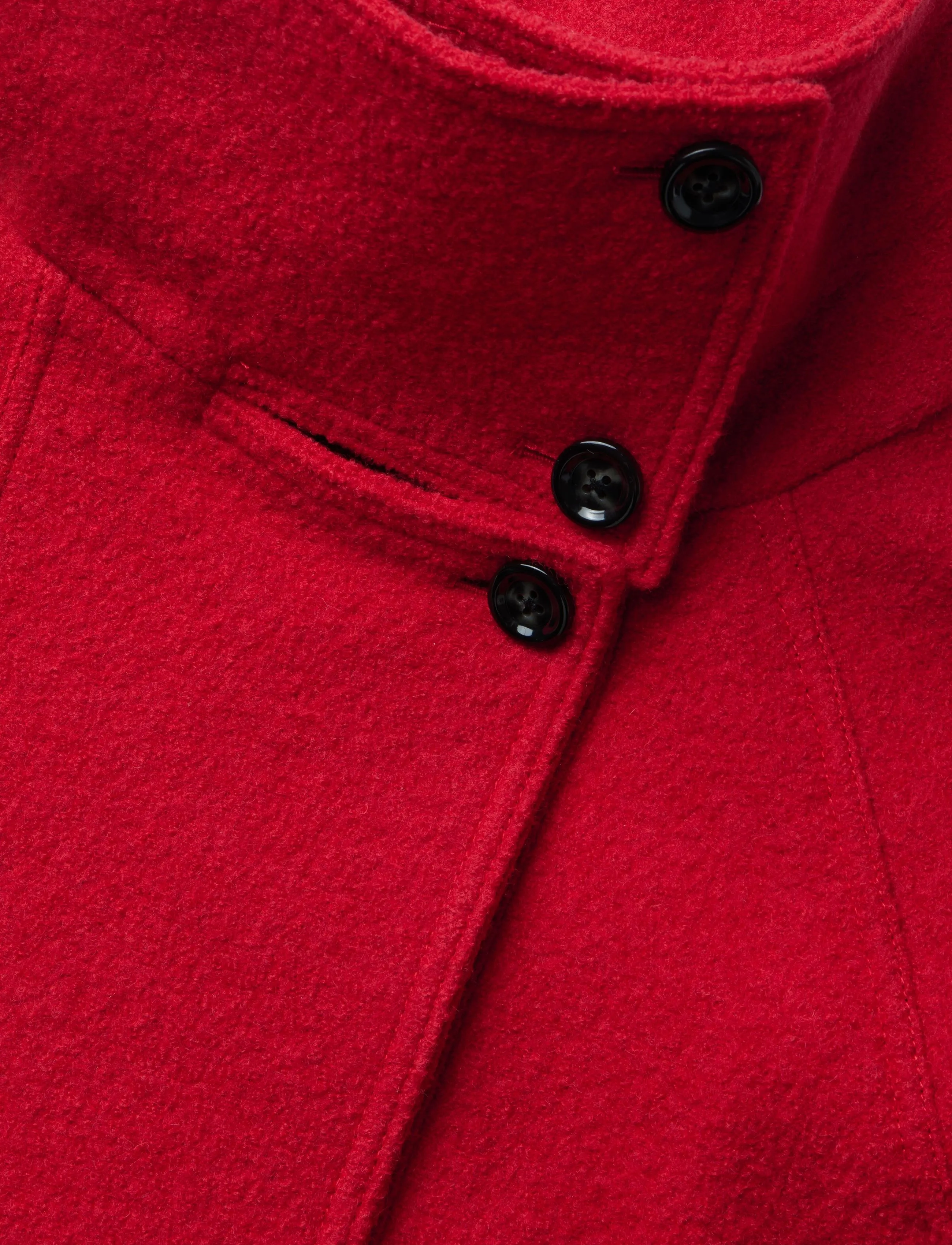 Mango - 100% wool funnel-neck coat - vinterjakker - red - 4