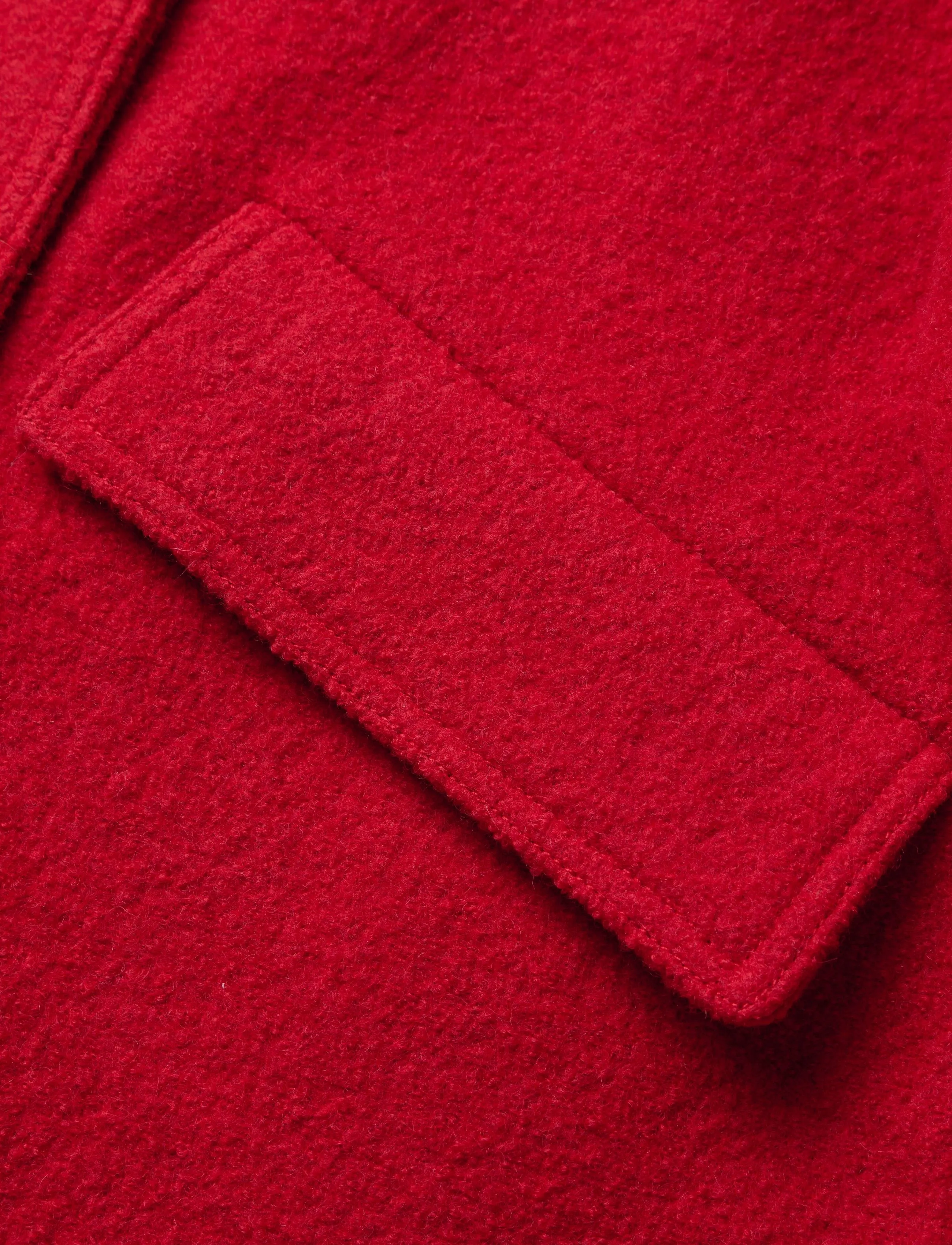 Mango - 100% wool funnel-neck coat - vinterjakker - red - 5