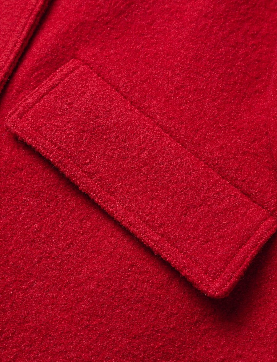 Mango - 100% wool funnel-neck coat - vinterjakker - red - 5
