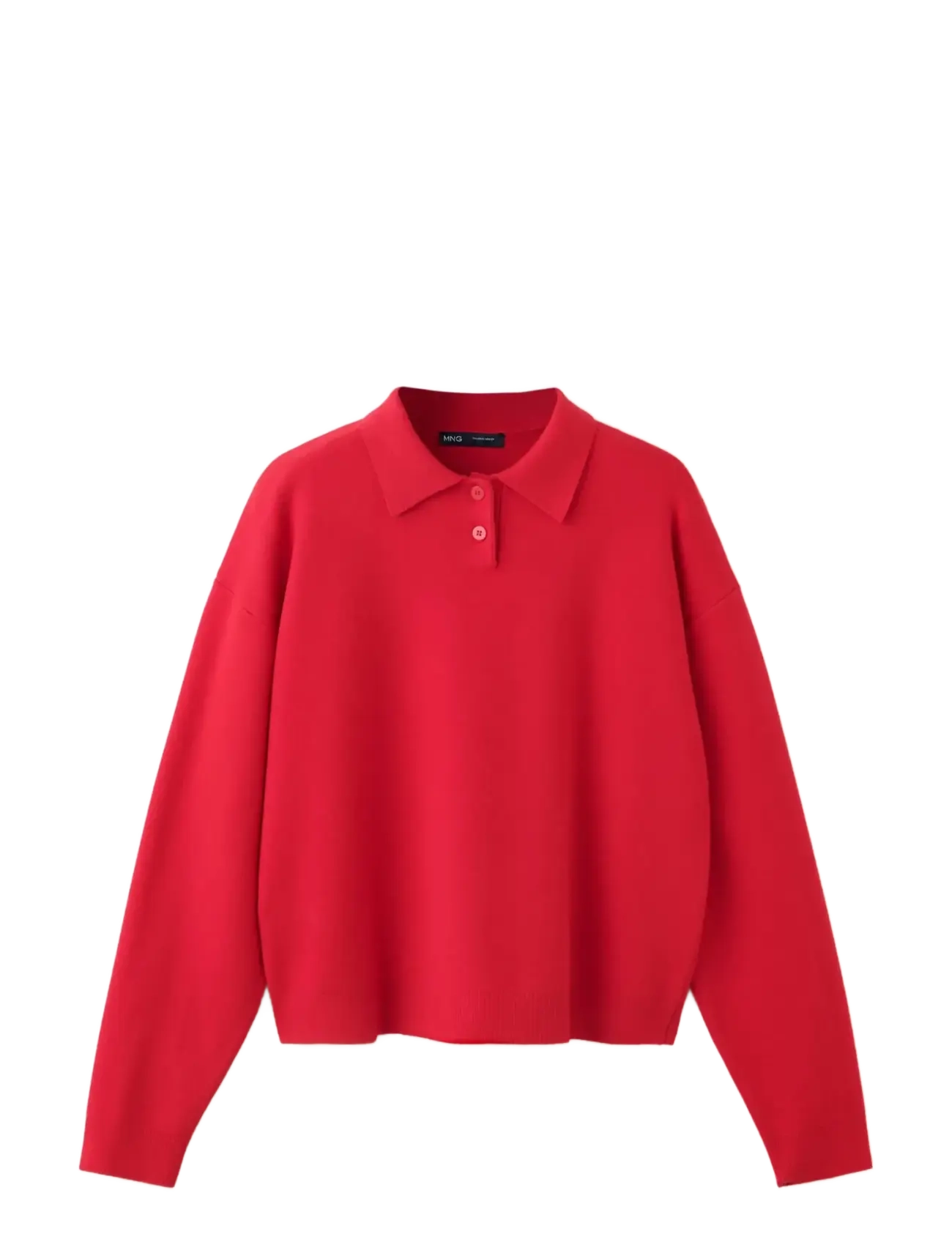 Mango Knitted polo-neck sweater - Striktrøjer - RED / red