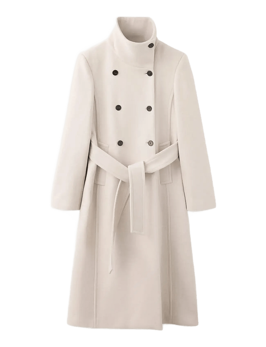 Mango - Manteco wool coat with funnel neck - vinterjackor - lt pastel grey - 1
