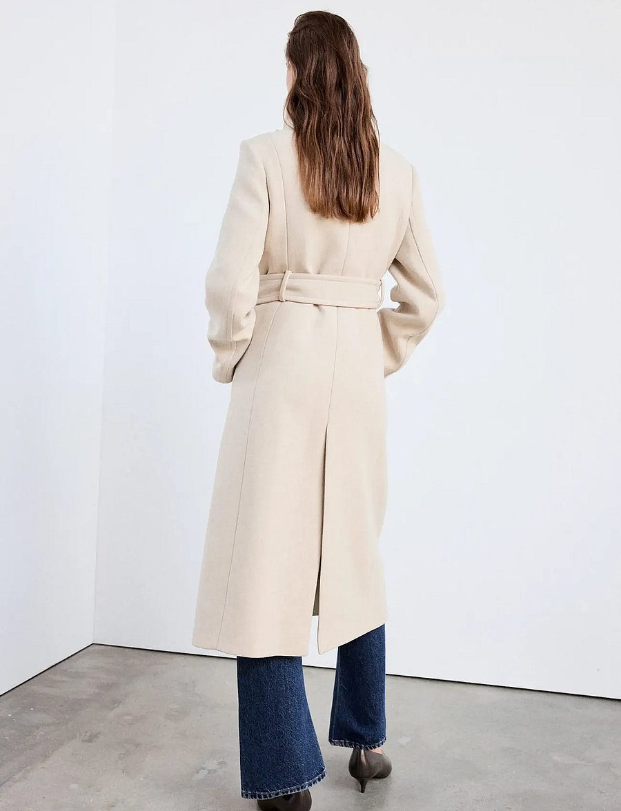 Mango - Manteco wool coat with funnel neck - vinterjackor - lt pastel grey - 2