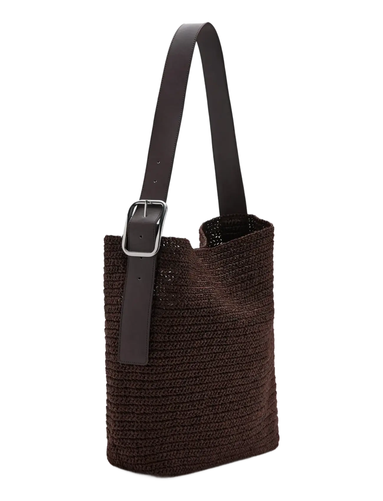 Natural Fibre Shopper Bag With Buckle Detail 2