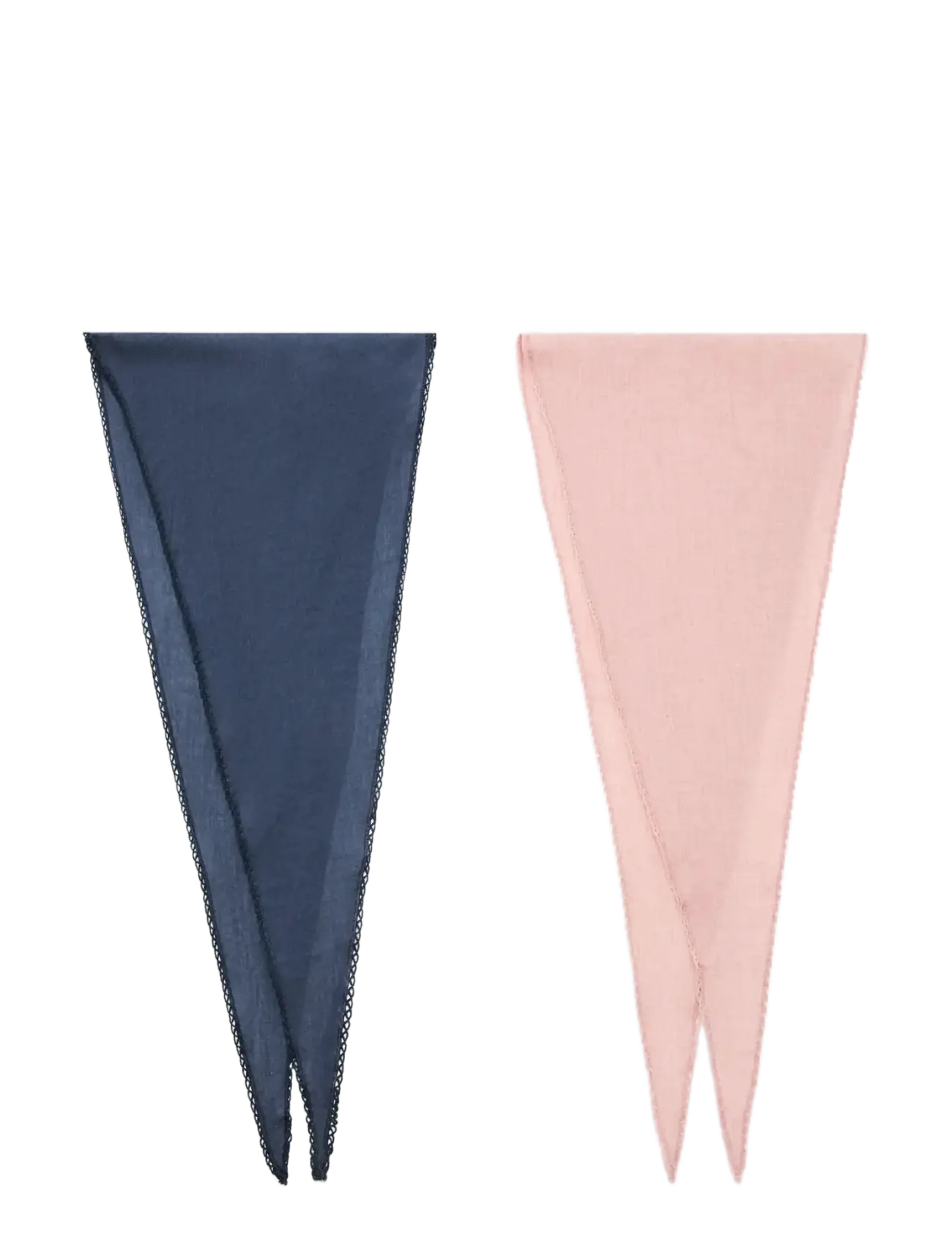 Mango Set Of 2 Combined Scarves, Kvinder, Trekantet Tørklæde, Navy, Str: ONE SIZE