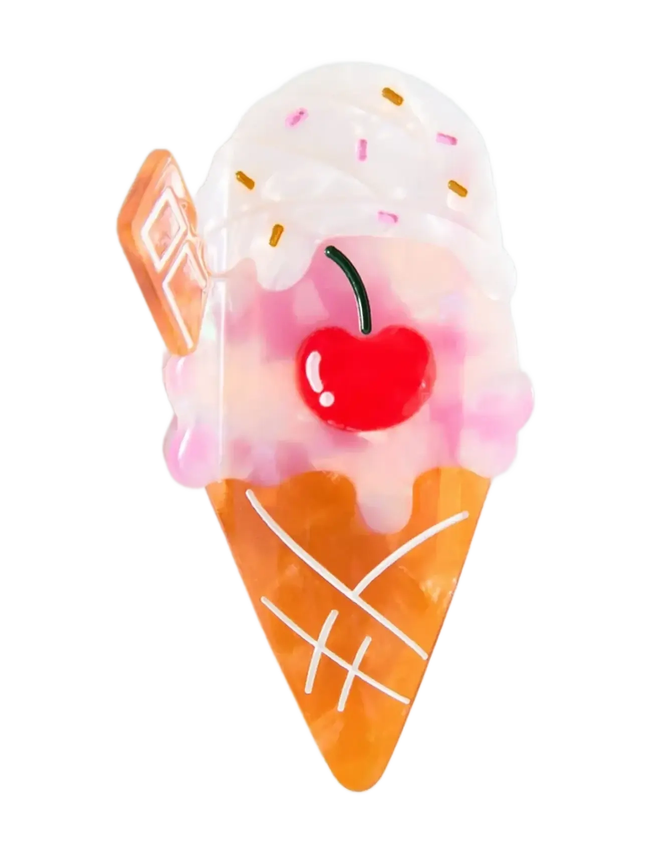Mango Ice Cream Hair Claw, One Size, Accessories, Rosa - Pins, Kinder