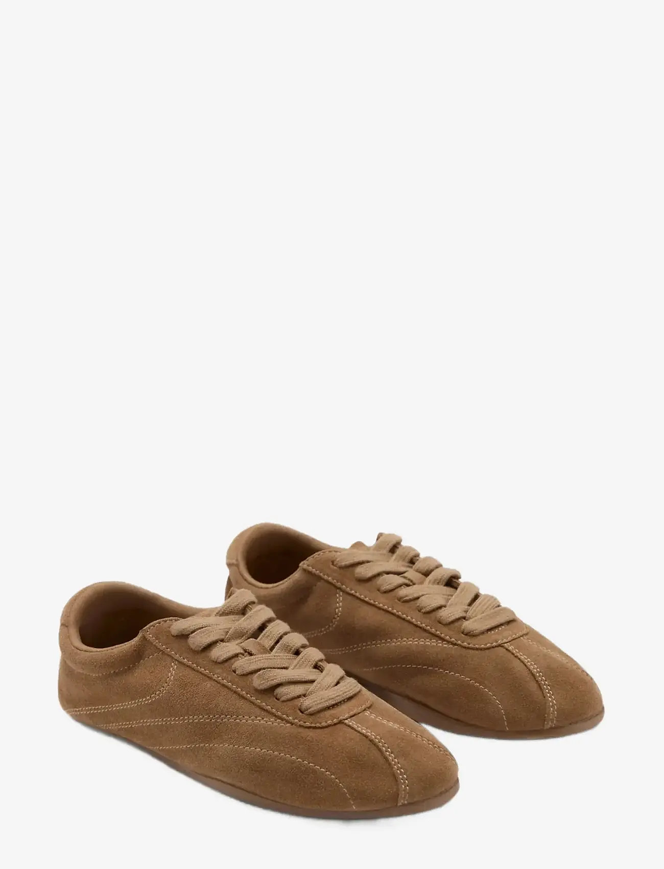 Mango - Contrasting panel leather sneakers - lave sneakers - lt pastel brown - 1