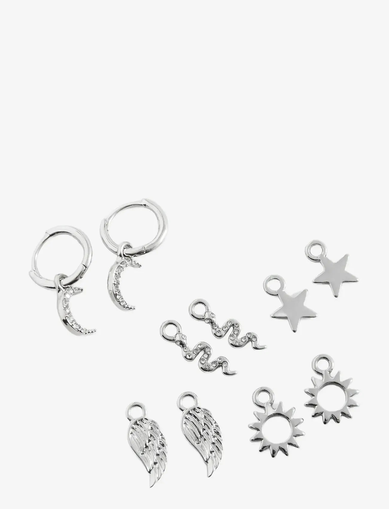 Mango - Multi-charms earrings - Örhängen - silver - 1