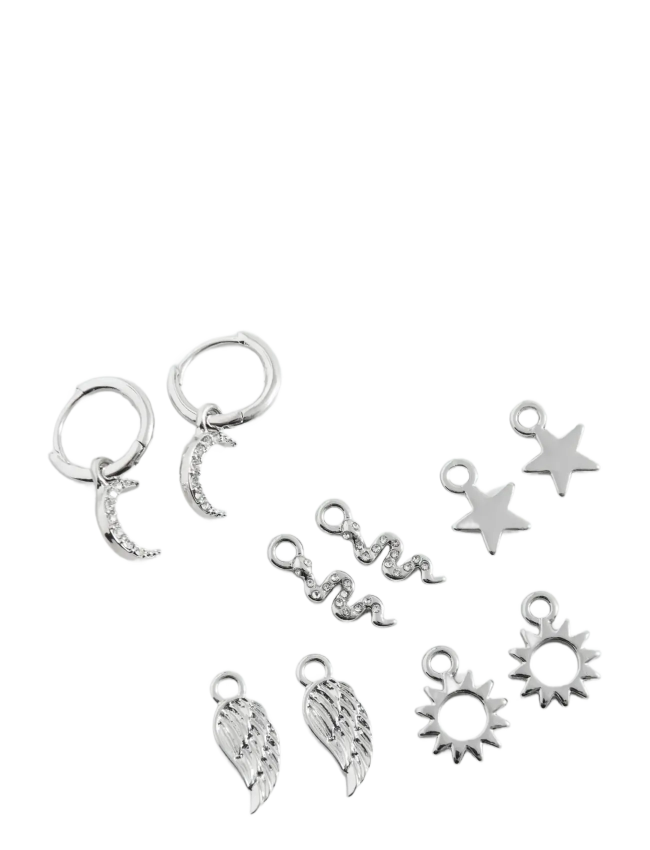 Mango - Multi-charms earrings - Øreringe - silver - 1